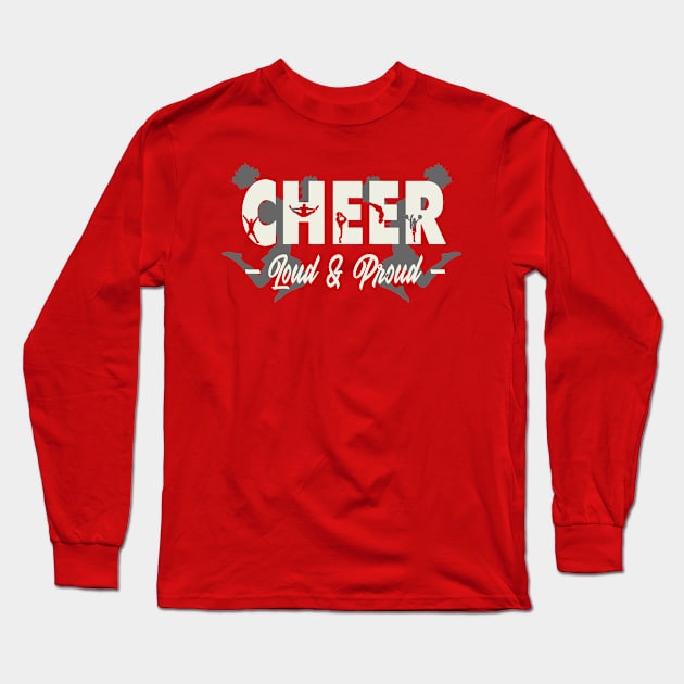 Loud Proud Cheerleader in Cheer Text Long Sleeve T-Shirt by tropicalteesshop